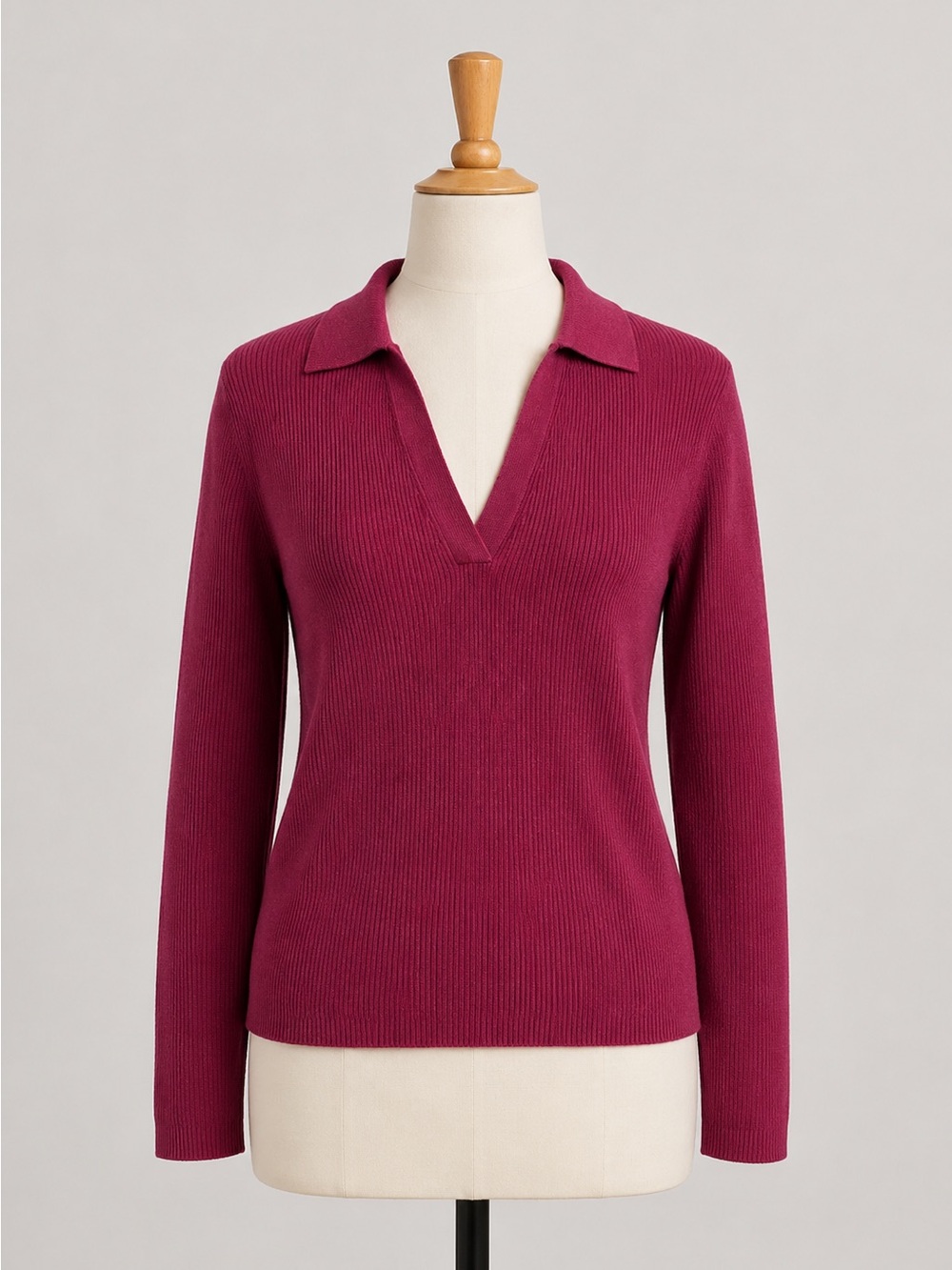 Madewell Merino Silk Ribbed Johnny Collar Sweater NWT Women’s Berry Pink Size XS